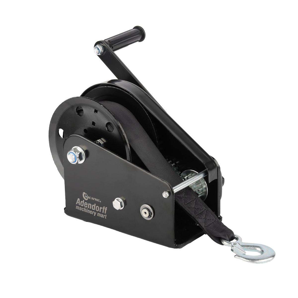 MAC AFRIC 1200kg Brake Winch with Nylon Strap 50mm x 10m - Image 2