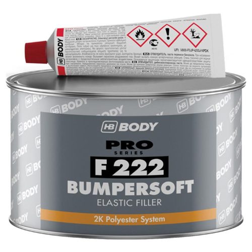HB BODY F 222 Bumpersoft Elastic Filler, Black, 1kg