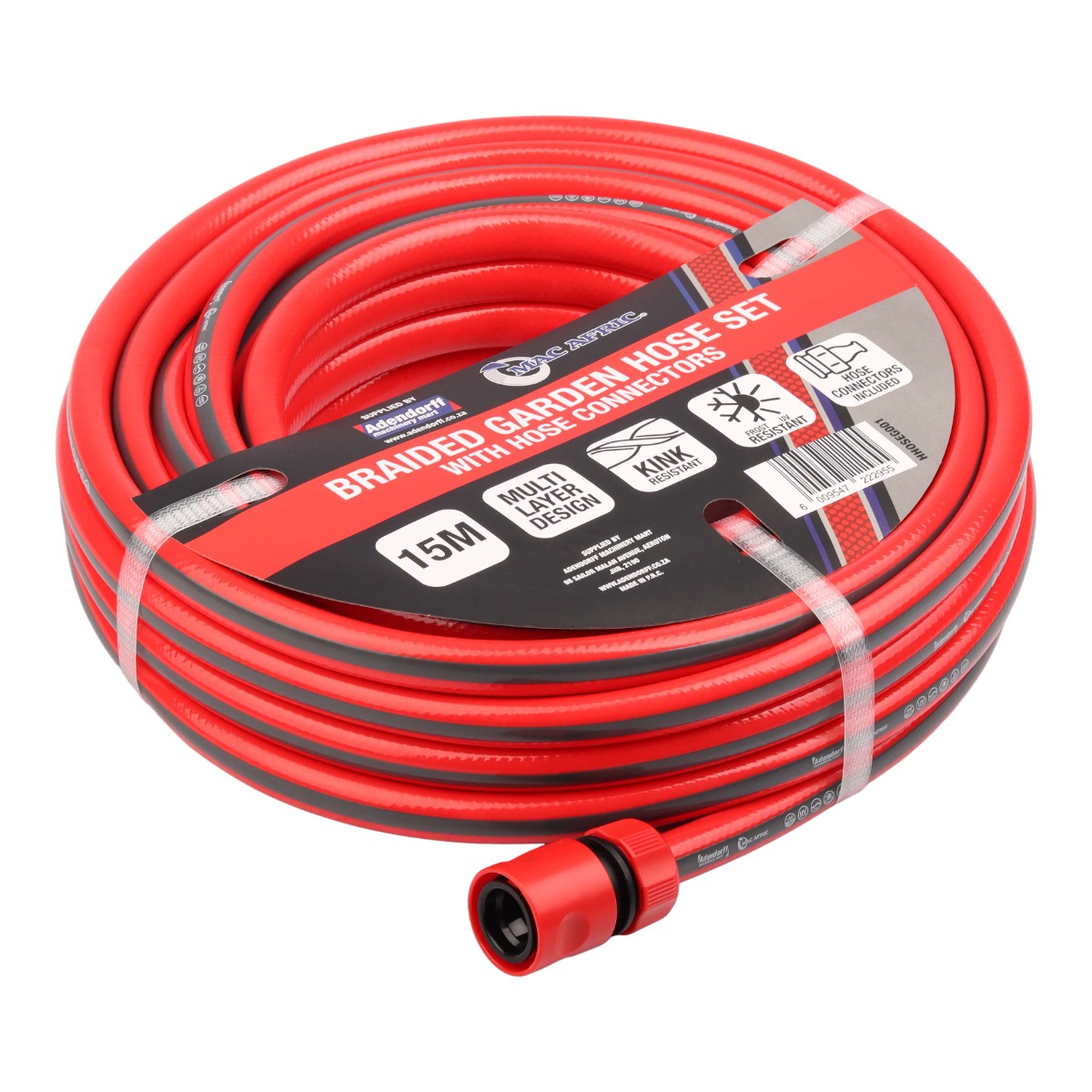 MAC AFRIC 15m Braided Garden Hose Set - Image 2