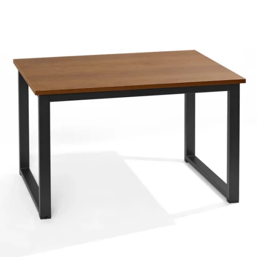 chenshia Sturdy Steel Office Desk – Modern Workstation Table for Home, Study, or Gaming Multipurpose Table – Brown, Black