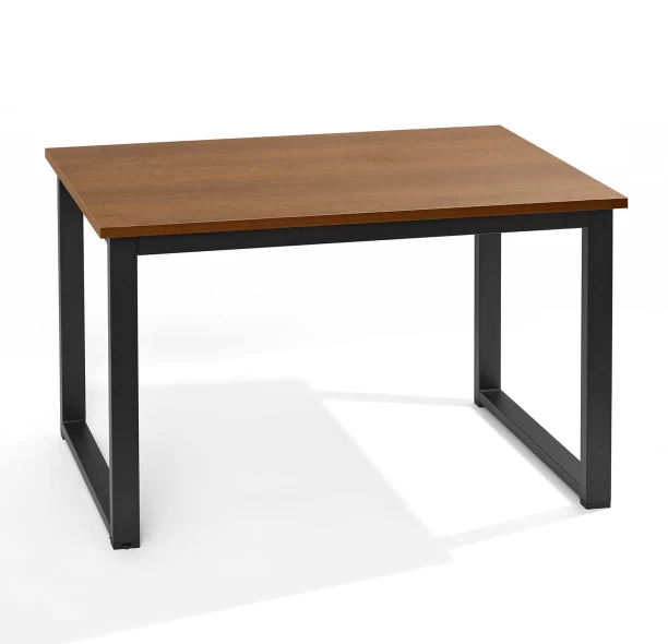 chenshia Sturdy Steel Office Desk – Modern Workstation Table for Home, Study, or Gaming Multipurpose Table – Brown, Black