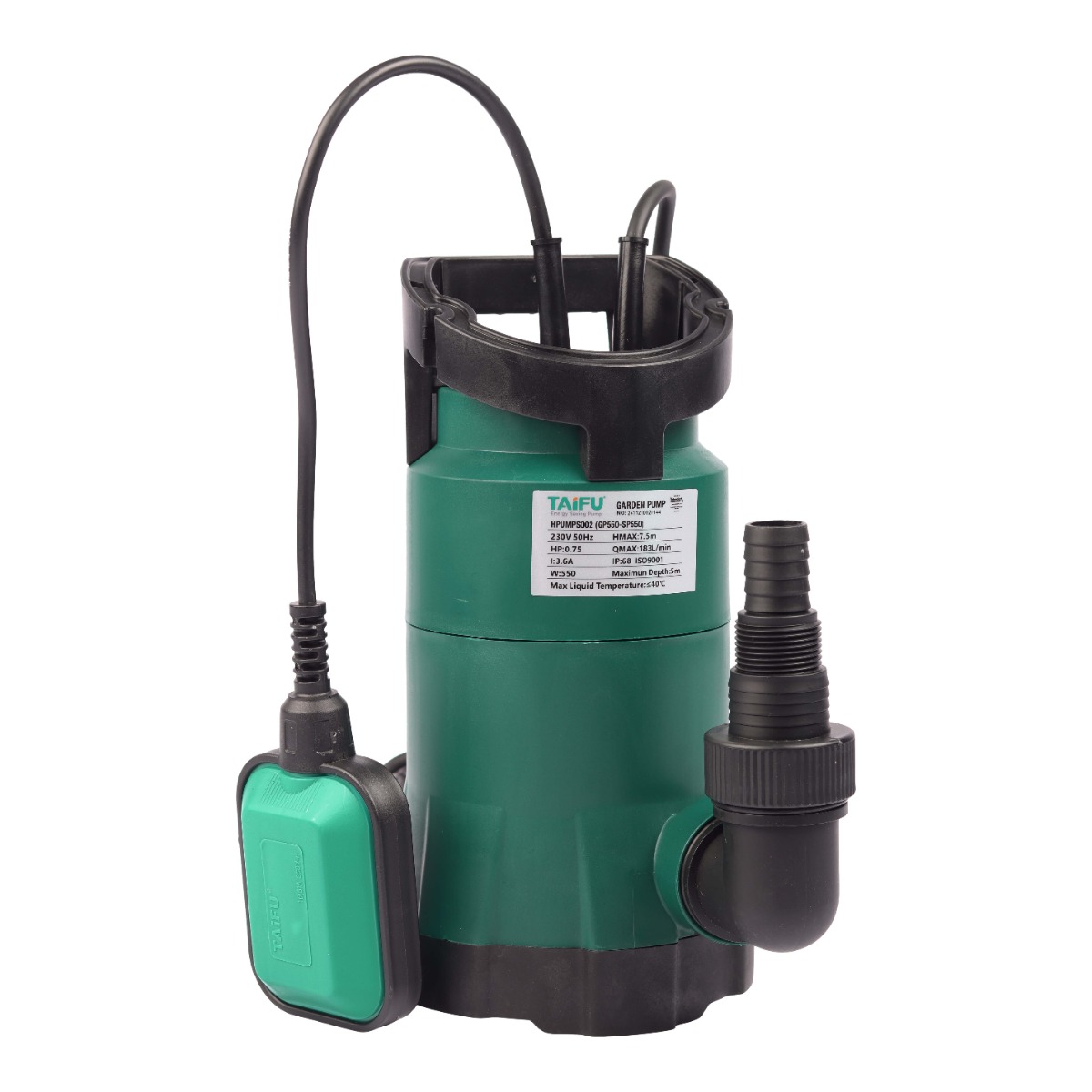 Taifu GP400 Submersible Water Pump With Float Switch