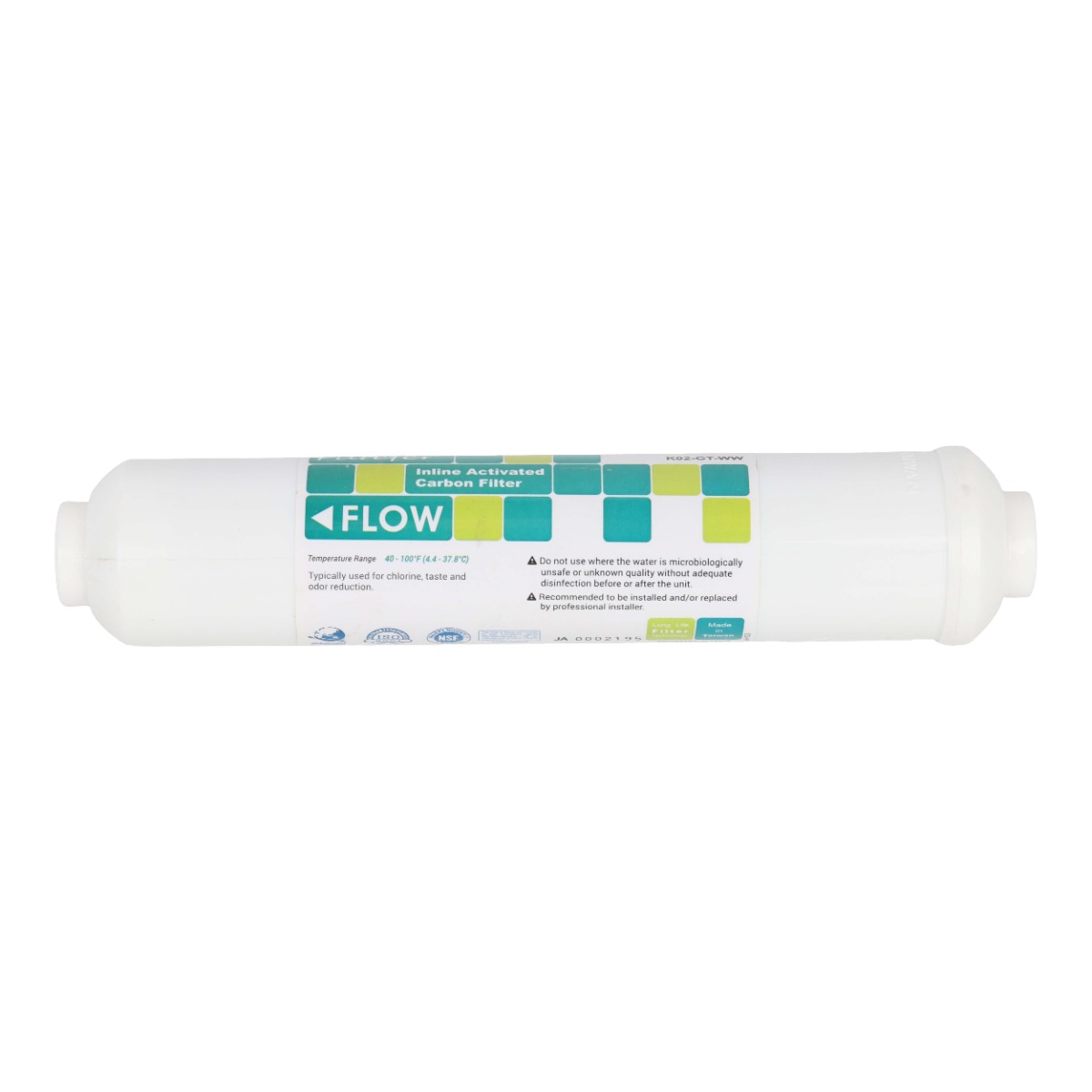 Inline Filter Cartridge, T33 10" GAC Filter in White Colour (K02-GT-WW-TP) - Image 2