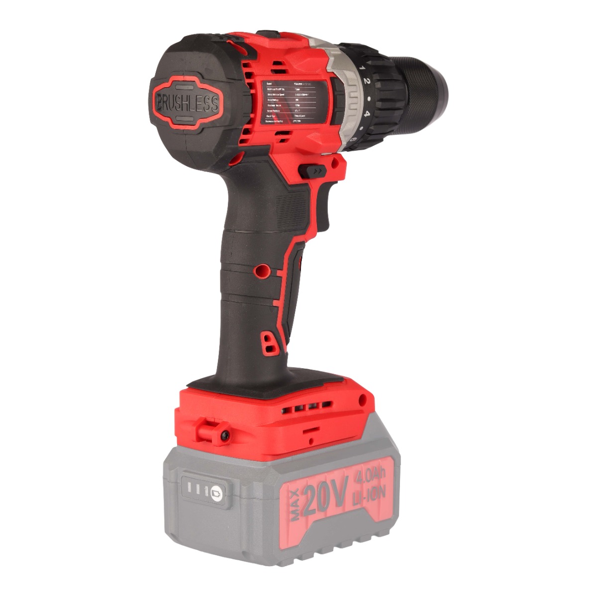 Kinway 20 V Brushless Cordless Drill 50 Nm – Tool Only - Image 3