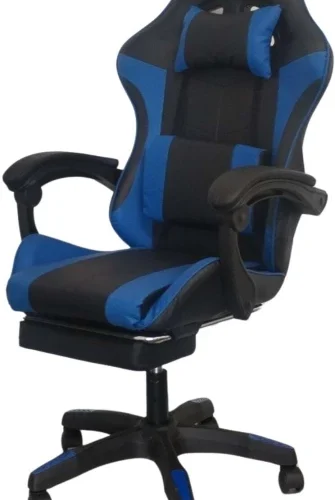 Fine Living SoundThrone Gaming Chair with Speaker - Black/ Blue Office Arm Chair – Black, Blue