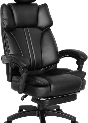 Everfurn Emperor High Back with PU Leather Office Executive Chair – Black