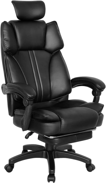 Everfurn Emperor High Back with PU Leather Office Executive Chair – Black