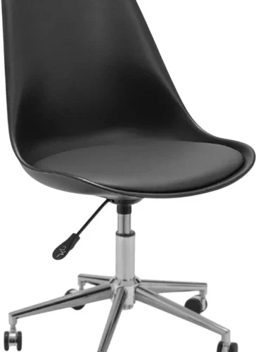 Eay Eay Thing Armless Adjustable Swivel Mid-Back Task Office Chair with Wheels Office Adjustable Arm Chair – black