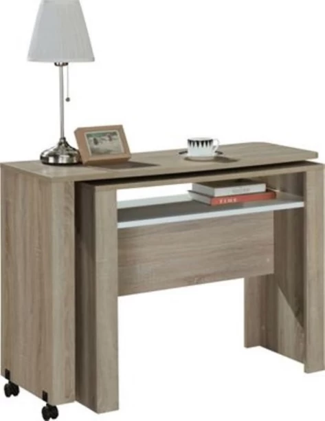 Linx Nevada Work Desk - Office Table – Sonoma Oak and White - Image 2