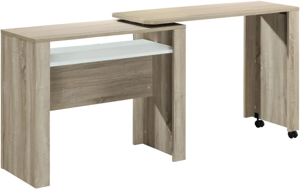 Linx Nevada Work Desk - Office Table – Sonoma Oak and White