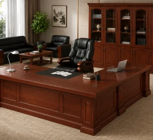 GOF Furniture FB-3035 Office Table – Mahogany