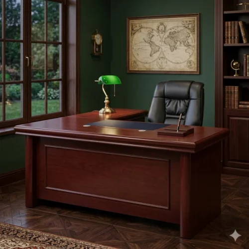 GOF Furniture 9847211161721 Office Table – Mahogony