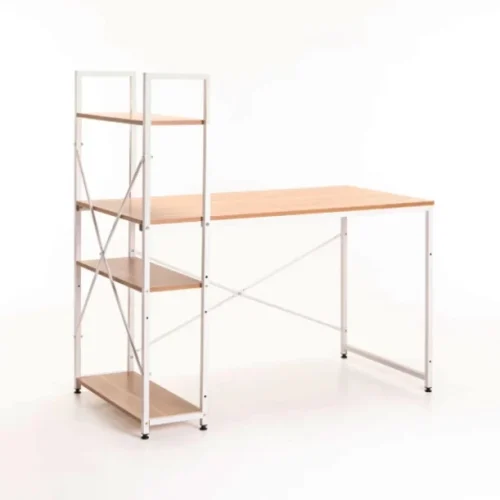 Aesthetic 2 in 1 Desk & Shelf D.I.Y Study Table – Beech