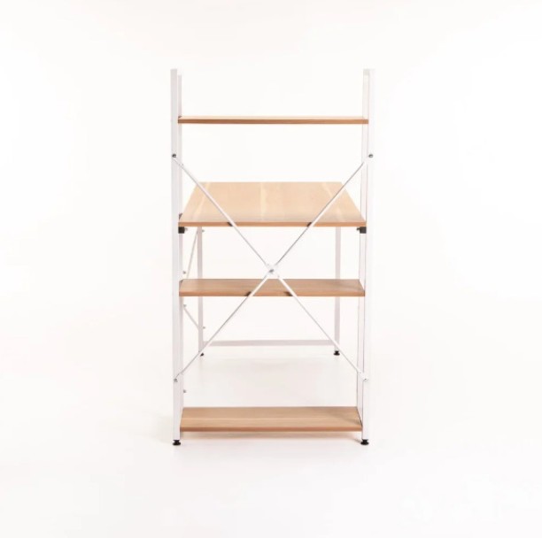Aesthetic 2 in 1 Desk & Shelf D.I.Y Study Table – Beech - Image 3