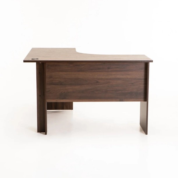 Keir 120cm 2 Drawer Corner Desk - Walnut 3698500143692 Multipurpose Table - Image 3