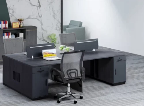 QandAHome m681 Office Table – Grey, Chair Included