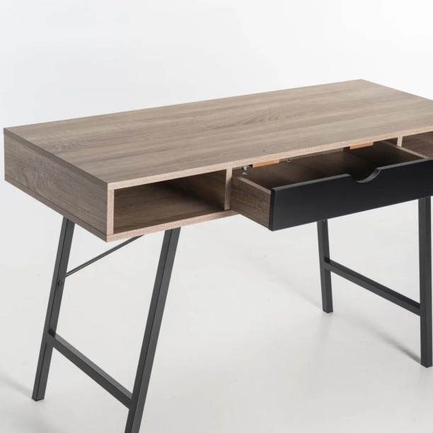 Kimmila 120cm Desk - Oak / Black 1479400522583 Multipurpose Table - Image 4