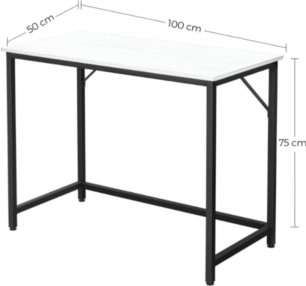 Bragg Florence Office Desk Study Table – White - Image 4