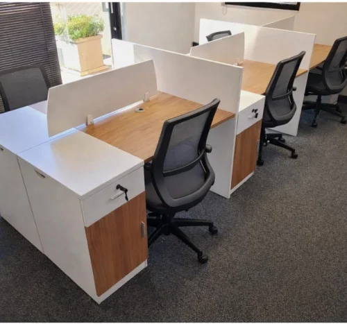 QandAHome Brooklyn 6 Seater Workstation Office Table – Multi Colour