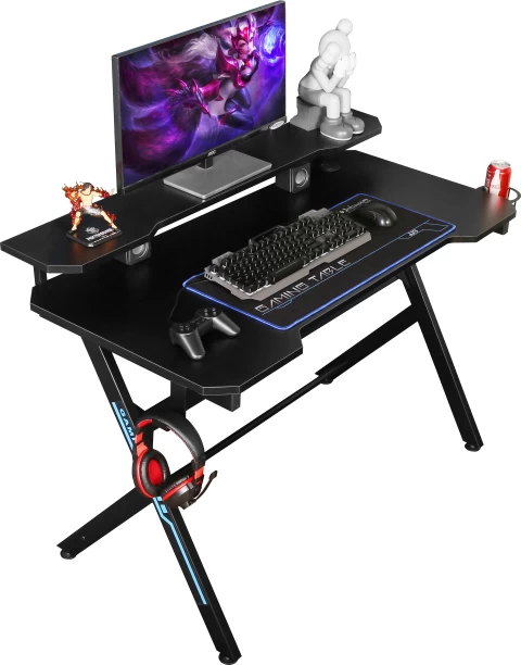 VX Gaming Donahue with Headphone Hook Gaming Desk – Black