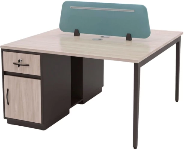 Decorum & Co. Dual Sided Office Desk Office Table – Brown and Black