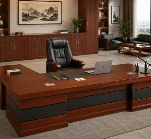 GOF Furniture FB-3365 Office Table – Mahogany
