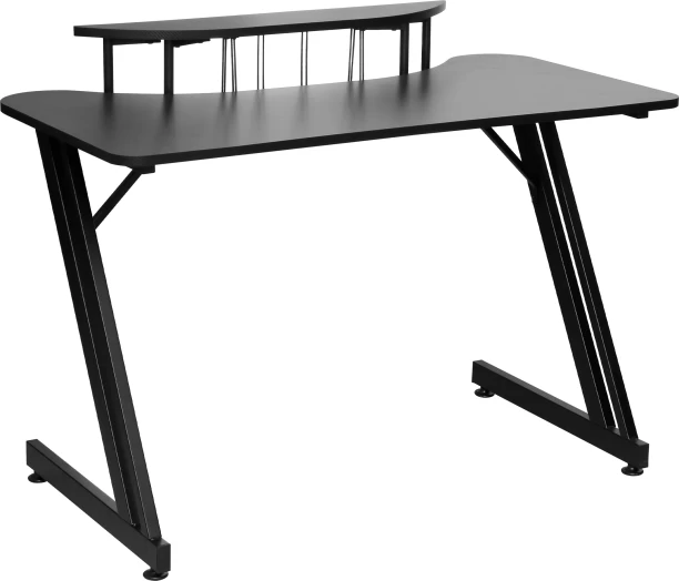 VX Gaming Gladiator with Monitor Mount Gaming Desk – Black