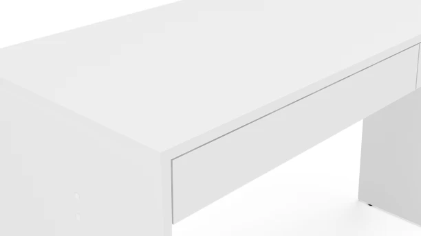 Click Furniture Iris White Office Desk Office Table - Image 3