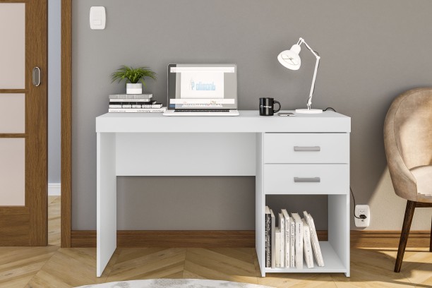Click Furniture Malta White Office Table Office Table - Image 4