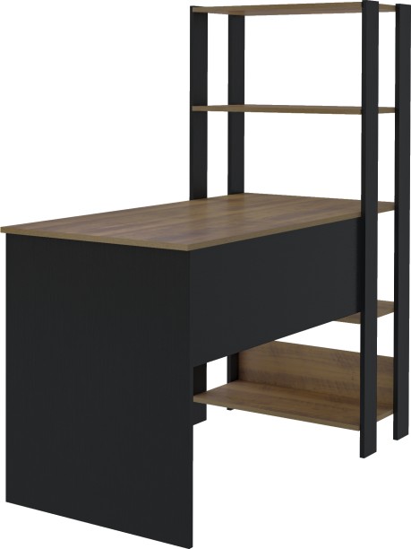 Click Furniture Match Black and Rustic Desk Office Table – Rustic black - Image 3