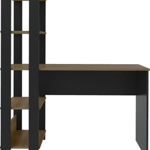 Click Furniture Match Black and Rustic Desk Office Table – Rustic black