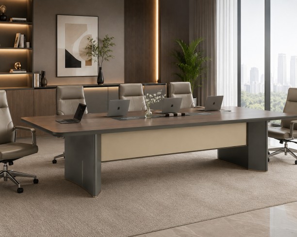 Faith Work Furnishings Phil 2.4m Boardroom Table Conference Table – Natural - Image 4