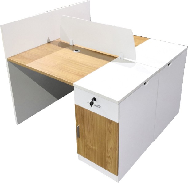Amika Aurora Workstation Office Table Office Table – OAK, White - Image 2