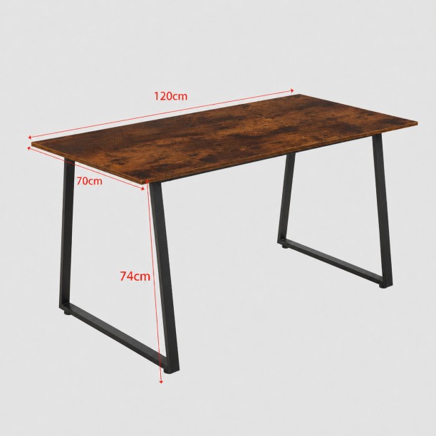 Golden Star Africa Home office computer desk with a sturdy metal frame and adjustable feet suitable for bedrooms living rooms home offices and study rooms 120×70×74 cm Multipurpose Table – BurningWood - Image 6