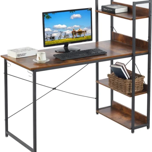 Golden Star Africa Work Desk Foldable Study Table Dressing Table Multipurpose Table – Burning wood
