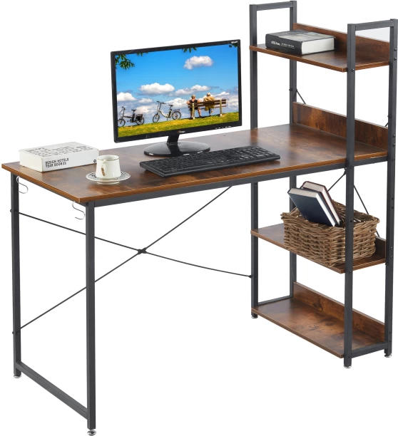 Golden Star Africa Work Desk Foldable Study Table Dressing Table Multipurpose Table – Burning wood