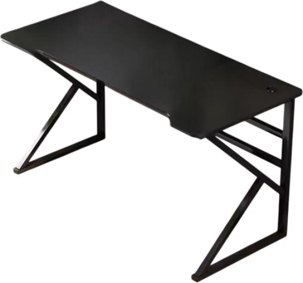innolife Ergonomic Gaming Computer Desk – 120cm Workstation with Cable Hole & Steel Frame Multipurpose Table – Black