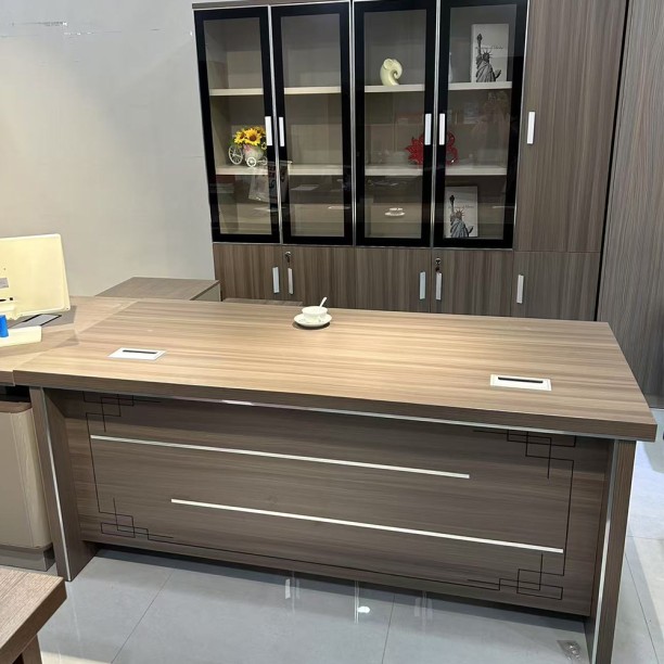 HOD Senior Office 1.8m L-Shaped with Mobile Storage Office Table – Light Brown - Image 3