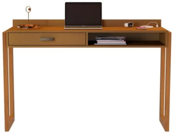 Designer Concepts Escrivaninha Desk With USB Input Multipurpose Table – Brown - Image 3
