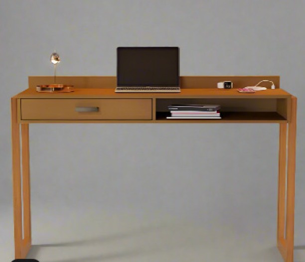 Designer Concepts Escrivaninha Desk With USB Input Multipurpose Table – Brown - Image 2