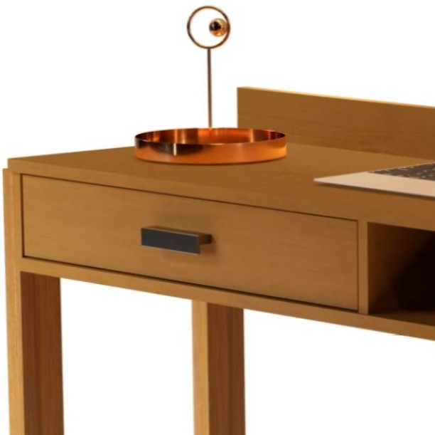 Designer Concepts Escrivaninha Desk With USB Input Multipurpose Table – Brown - Image 6
