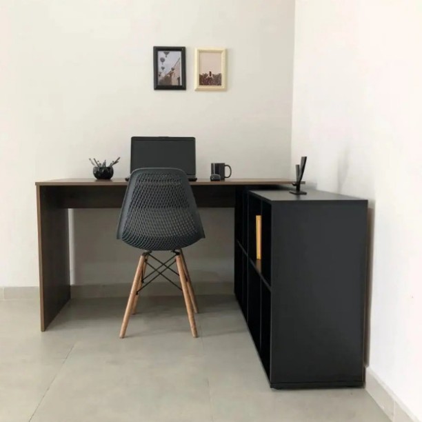 dc Netro Walnut Brown Black Office Desk Office Table - Image 3