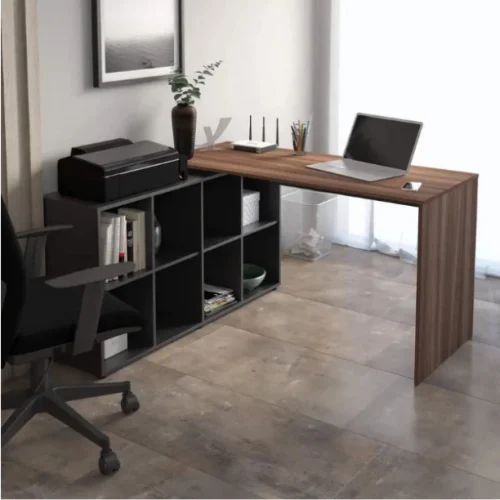 dc Netro Walnut Brown Black Office Desk Office Table
