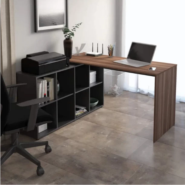 dc Netro Walnut Brown Black Office Desk Office Table