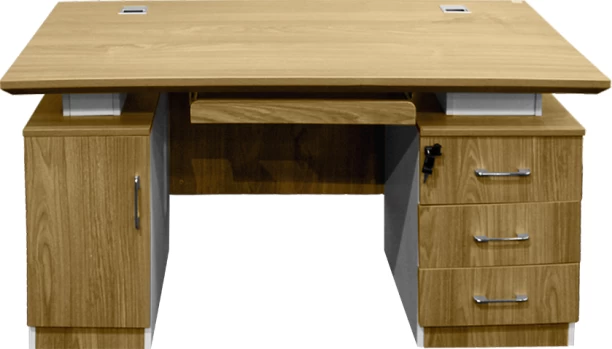 Amika Aurora Oak Solid WoodOffice Table Office Table - Image 3