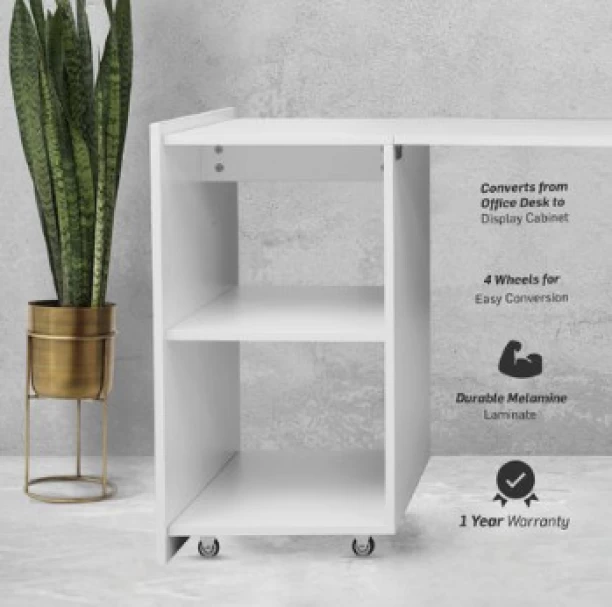 Everfurn Adaptive Desk Office Table – White - Image 4
