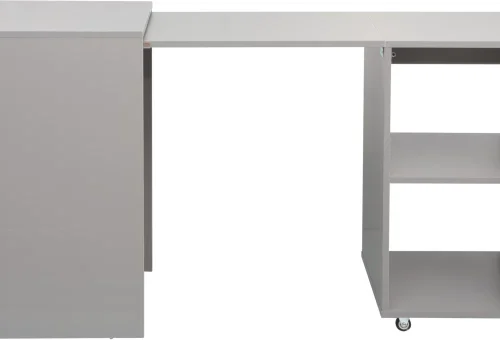 Everfurn Large Retractable Adaptive Desk Office Table – Light Grey