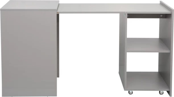 Everfurn Large Retractable Adaptive Desk Office Table – Light Grey