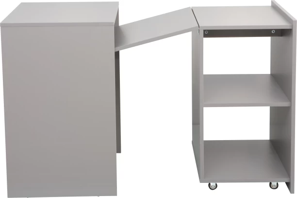Everfurn Large Retractable Adaptive Desk Office Table – Light Grey - Image 2