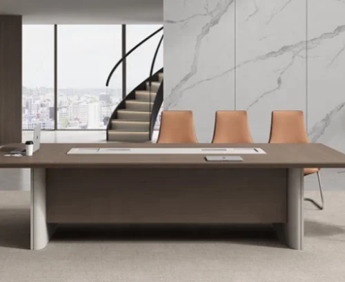 GOF Furniture YG-K136 Ashton Boardroom Table 3600 x 1400 x 750mm – Almond Grey Conference Table